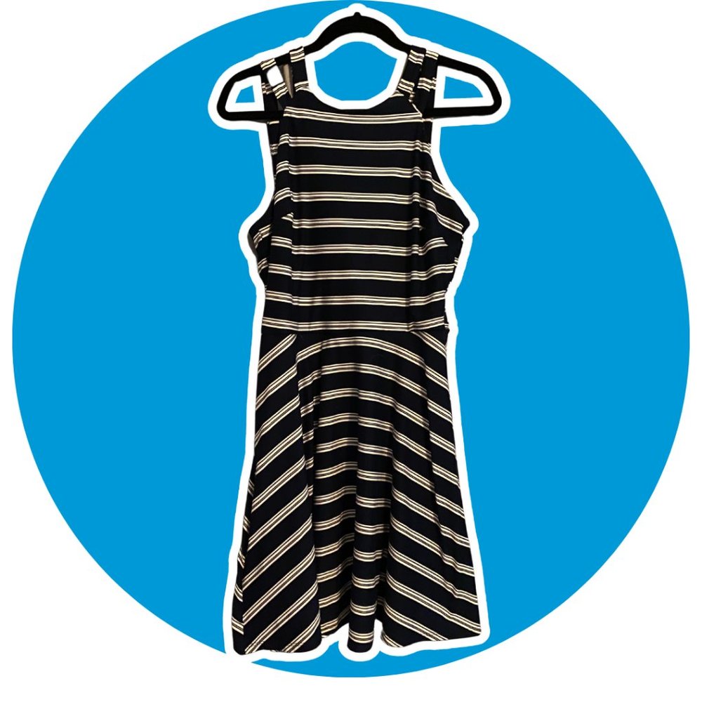 Navy and White Summer Dress